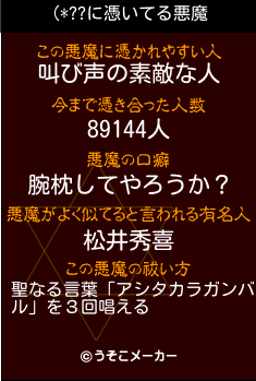 (*??の悪魔祓いメーカー結果