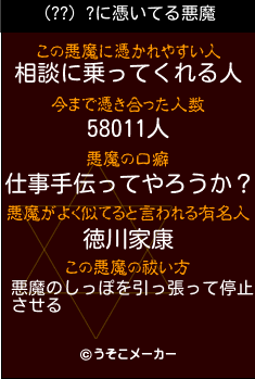 (??) ?の悪魔祓いメーカー結果