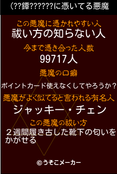 (??鐔??????の悪魔祓いメーカー結果