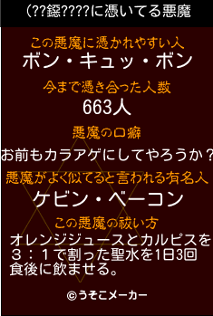 (??鐚????の悪魔祓いメーカー結果