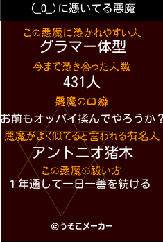 (_O_)の悪魔祓いメーカー結果