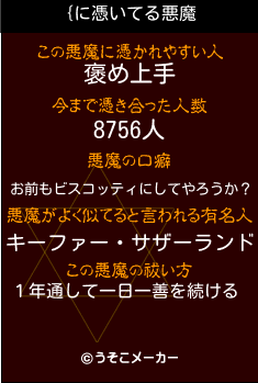 {の悪魔祓いメーカー結果