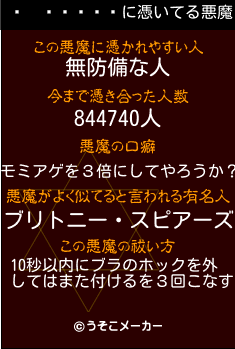 Ŵの悪魔祓いメーカー結果