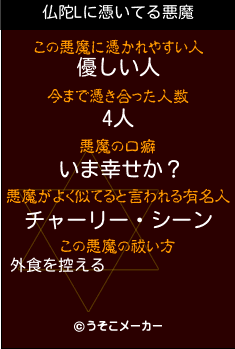 仏陀Lの悪魔祓いメーカー結果