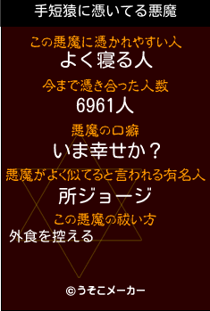 手短猿に憑いてる悪魔