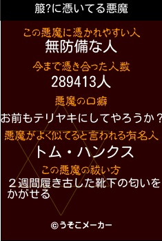 箙?の悪魔祓いメーカー結果