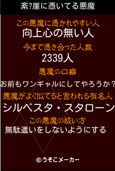 紊?崖の悪魔祓いメーカー結果