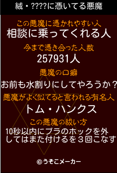 絨閈????の悪魔祓いメーカー結果