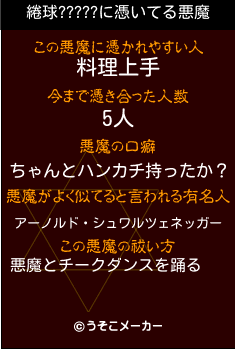 綣球?????の悪魔祓いメーカー結果