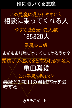 罎の悪魔祓いメーカー結果