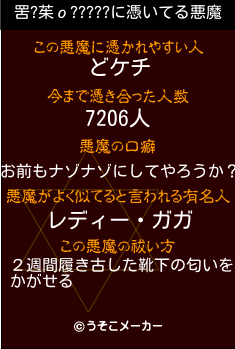 罟?茱ο?????の悪魔祓いメーカー結果