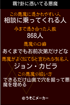 羈?卦の悪魔祓いメーカー結果