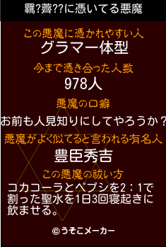 羈?薺??の悪魔祓いメーカー結果