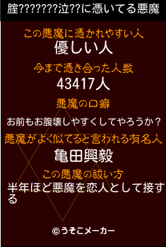 腟???????泣??の悪魔祓いメーカー結果