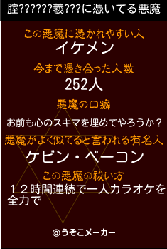 腟??????羲???の悪魔祓いメーカー結果
