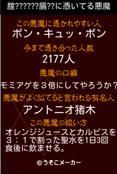 腟??????膈??の悪魔祓いメーカー結果