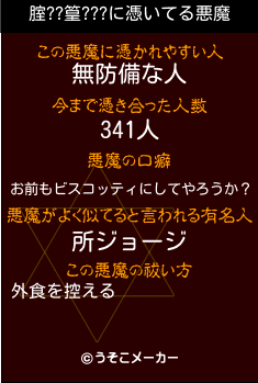 腟??篁???の悪魔祓いメーカー結果