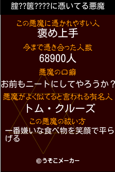 腟??篋????の悪魔祓いメーカー結果