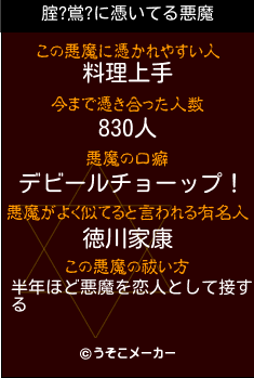 腟?鴬?の悪魔祓いメーカー結果