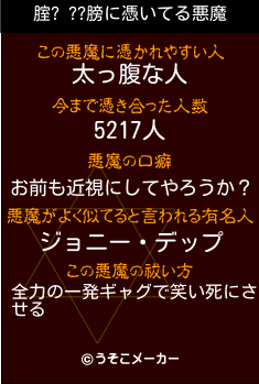 腟? ??膀の悪魔祓いメーカー結果