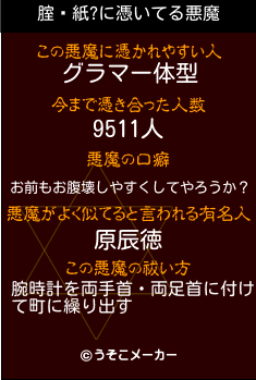 腟鋇紙?の悪魔祓いメーカー結果