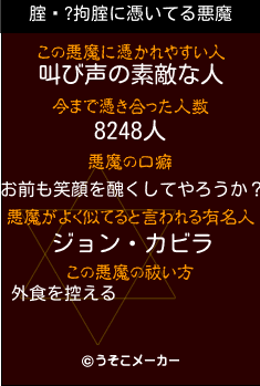 腟鎊?拘腟の悪魔祓いメーカー結果