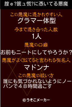 腟ｅ?篋ュ慌?の悪魔祓いメーカー結果