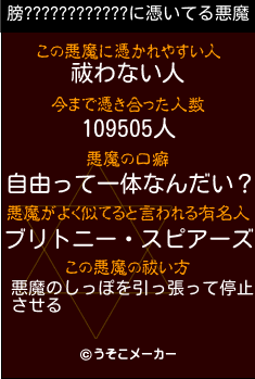 膀????????????の悪魔祓いメーカー結果