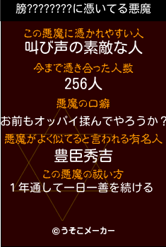 膀????????の悪魔祓いメーカー結果