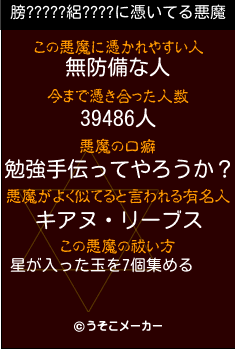 膀?????絽????の悪魔祓いメーカー結果