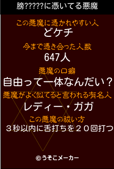 膀?????の悪魔祓いメーカー結果