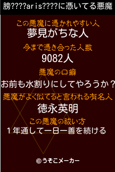 膀????aris????の悪魔祓いメーカー結果