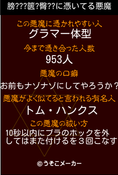 膀???篋?臀??の悪魔祓いメーカー結果