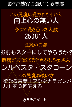 膀???絏??の悪魔祓いメーカー結果