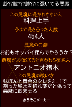 膀??腟???膊??の悪魔祓いメーカー結果