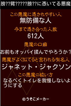 膀??臂?????膀??の悪魔祓いメーカー結果