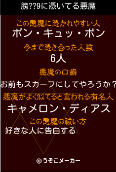 膀??9の悪魔祓いメーカー結果