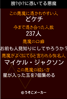 膀?小?の悪魔祓いメーカー結果