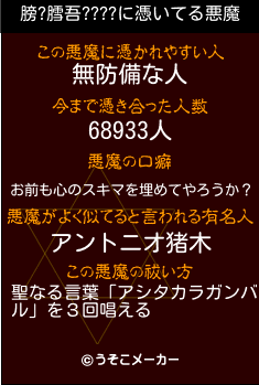 膀?膤吾????の悪魔祓いメーカー結果