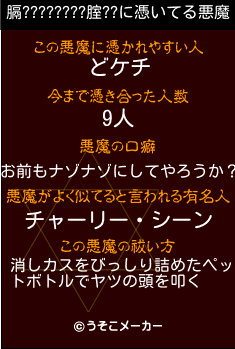 膈????????腟??の悪魔祓いメーカー結果