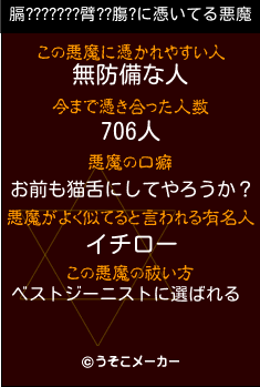 膈???????臂??膓?の悪魔祓いメーカー結果