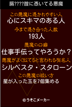 膈????腟の悪魔祓いメーカー結果