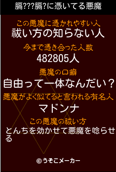 膈???膈?の悪魔祓いメーカー結果