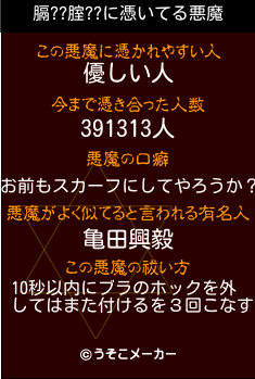 膈??腟??の悪魔祓いメーカー結果