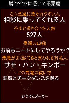 膊??????の悪魔祓いメーカー結果