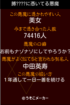 膊????の悪魔祓いメーカー結果