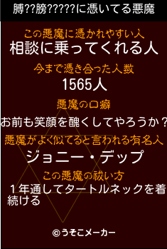 膊??膀?????の悪魔祓いメーカー結果