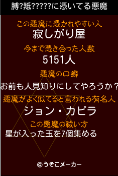 膊?羝?????の悪魔祓いメーカー結果