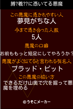 膊?羲??の悪魔祓いメーカー結果