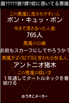 膓?????膀?鐔?綛の悪魔祓いメーカー結果